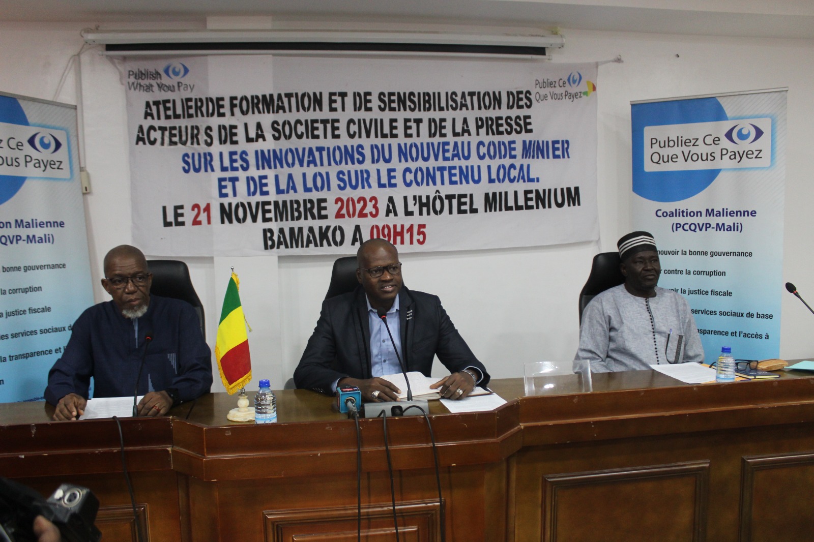 Atelier d’information et de sensibilisation des acteurs de la société civile et de la presse sur les innovations du nouveau code minier et de la loi sur le Contenu Local.